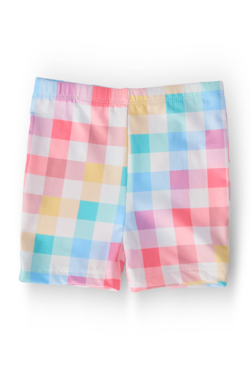 Pastel Plaid Twirl Shorts