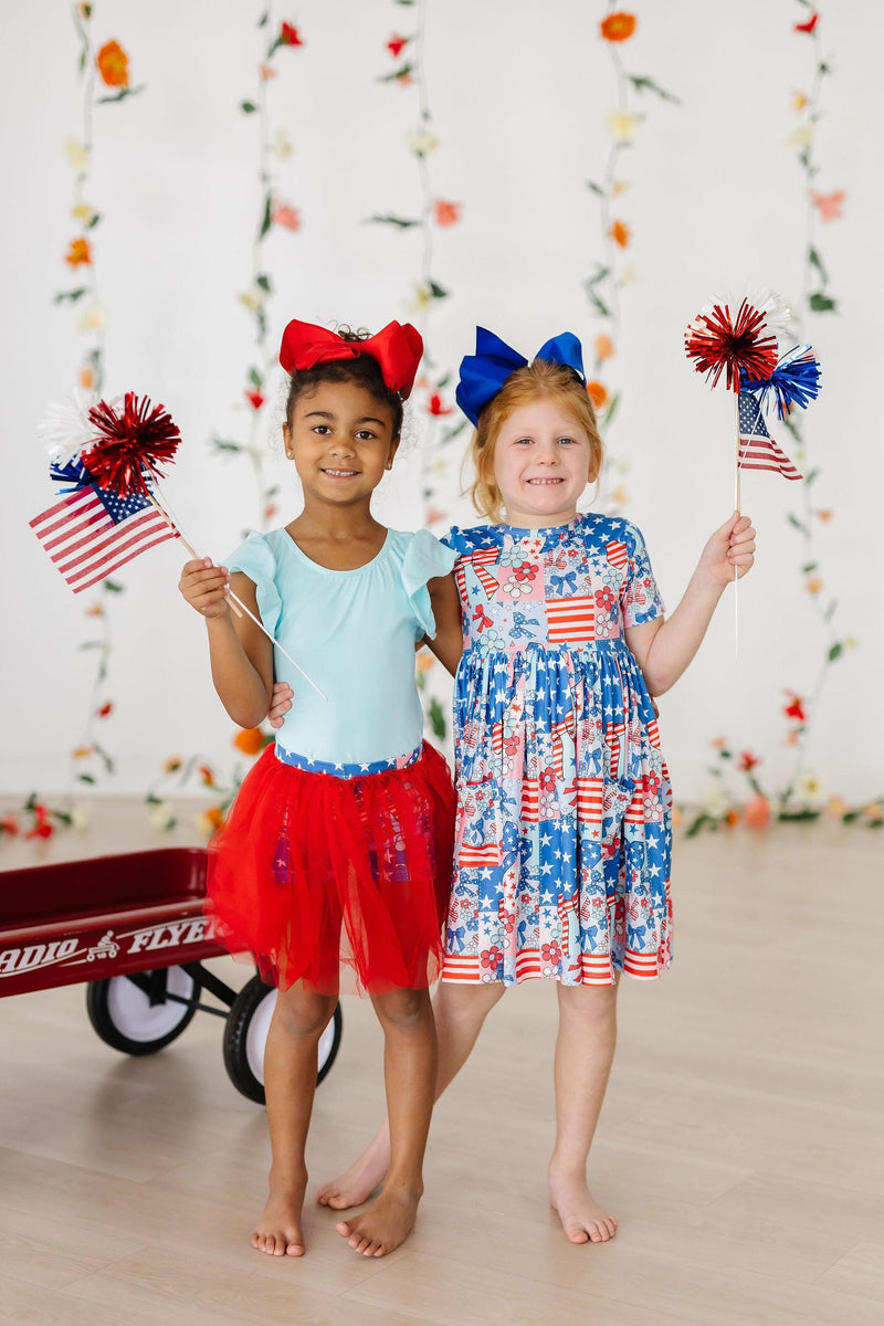 SALE Patriotic Patchwork Tutu Shorts