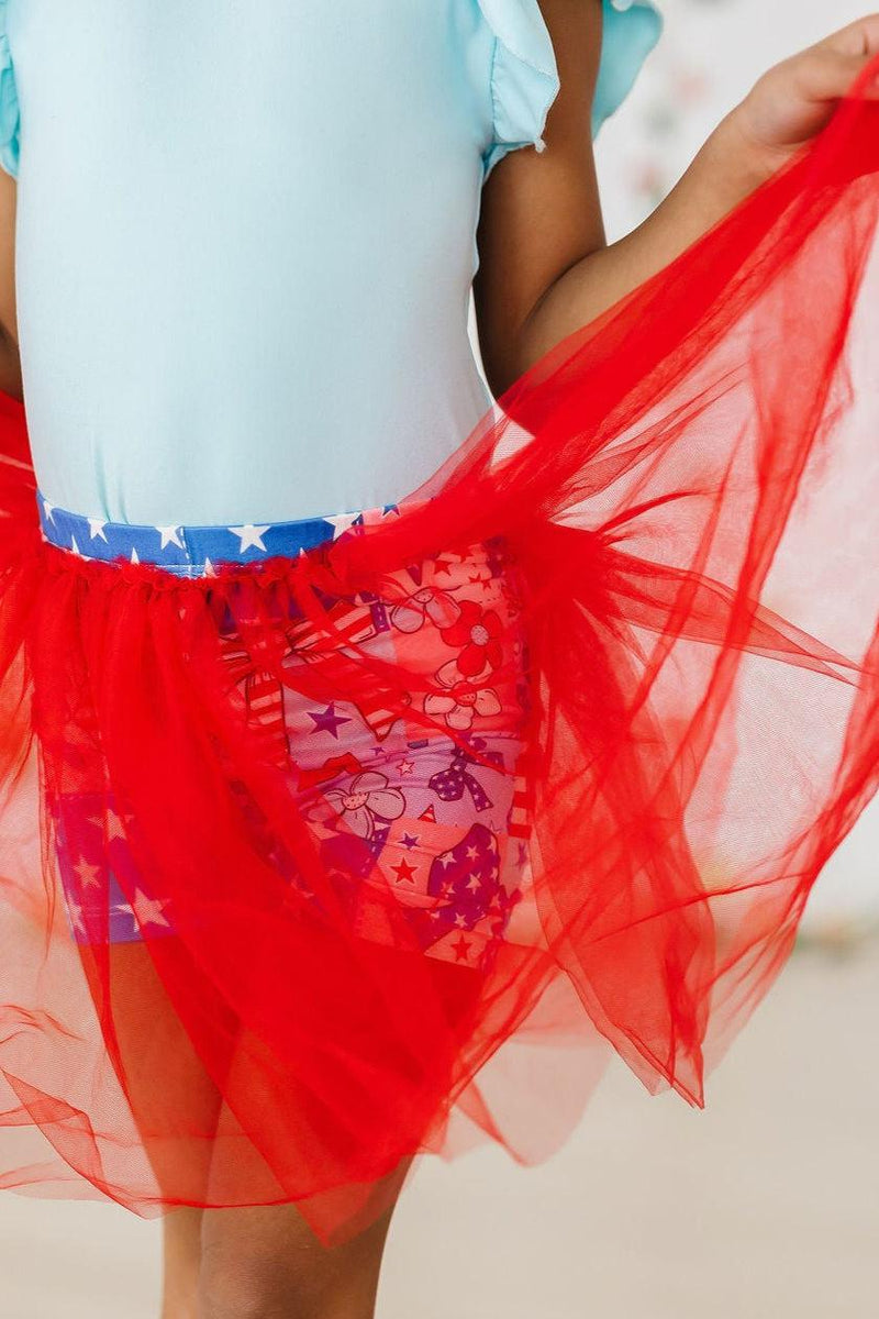 SALE Patriotic Patchwork Tutu Shorts