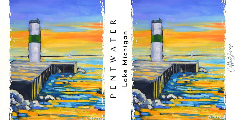 Drinkware - Pentwater Lighthouse Sunset