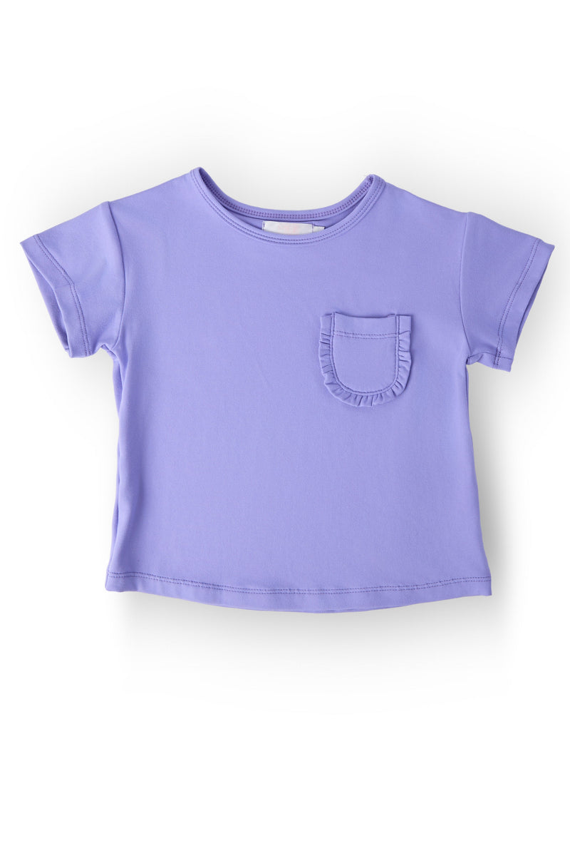 Periwinkle Ruffle Pocket Tee