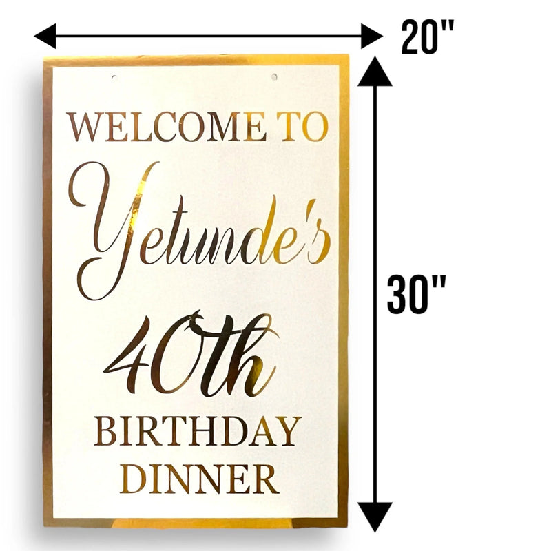 Personalized 20 x 30" Wedding Welcome Sign