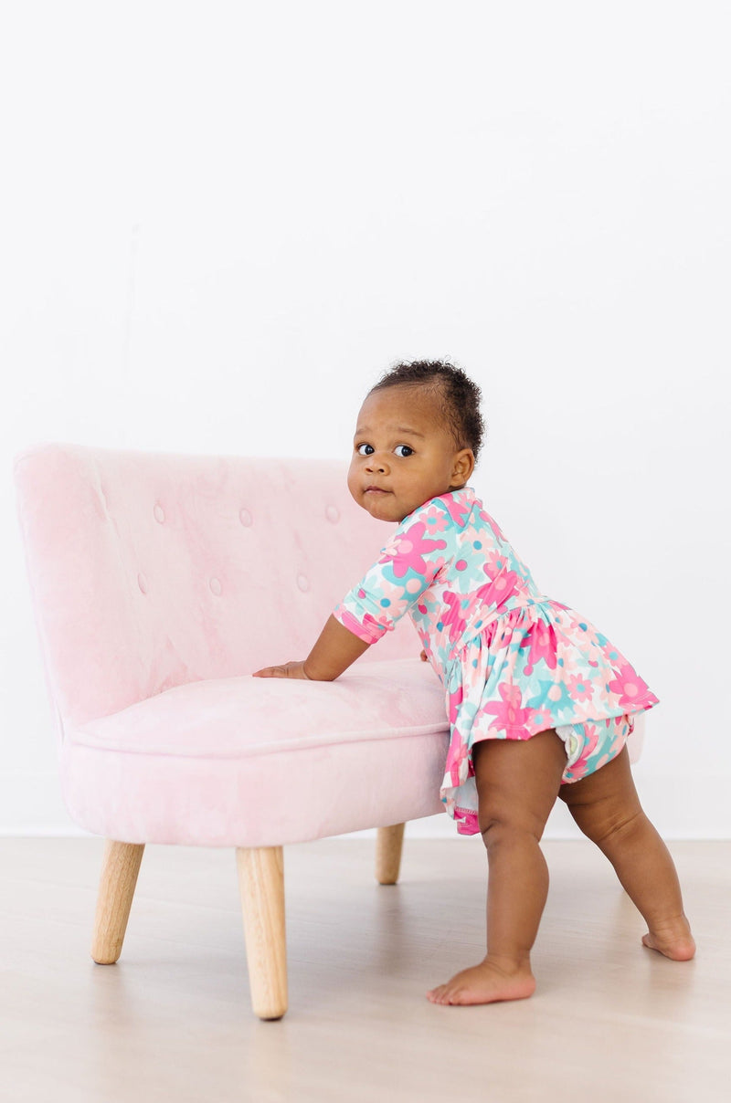 SALE Petal Perfection 3/4 Sleeve Twirl Bodysuit