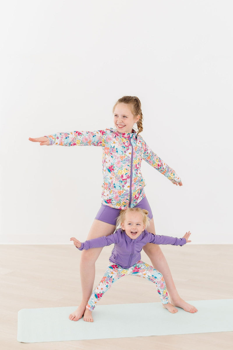 SALE Playful Purple Full-Zip Ruffle Active Jacket