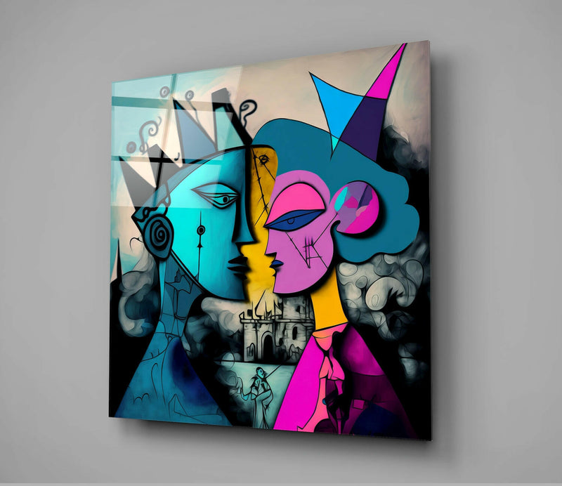 Picasso's Mind Glass Wall Art  || Designer Collection
