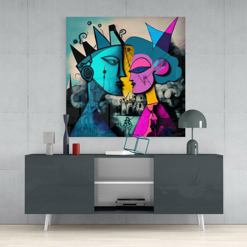 Picasso's Mind Glass Wall Art  || Designer Collection