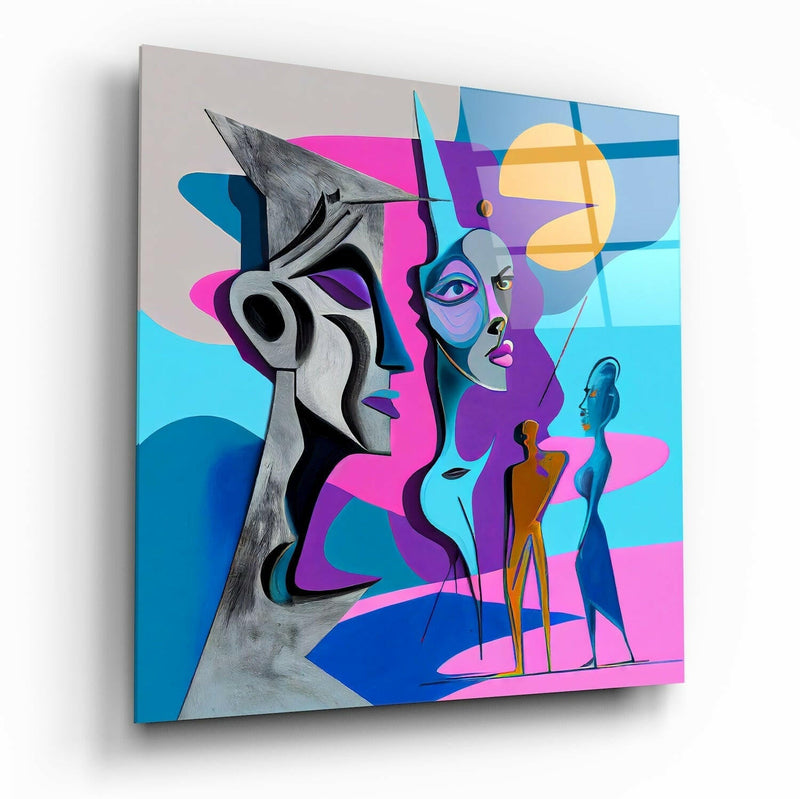 Picasso's Mind Glass Wall Art  || Designer Collection