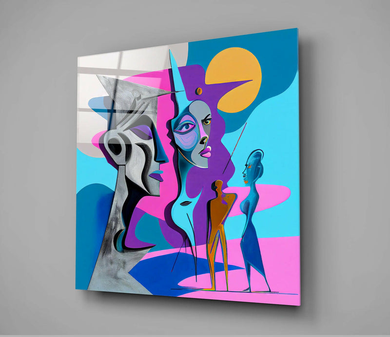 Picasso's Mind Glass Wall Art  || Designer Collection