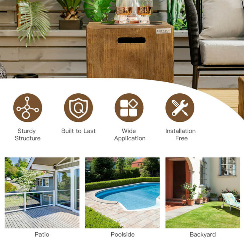 Premium 16" Outdoor Hideaway Table Cover For Standard 20 LBS Propane Tank (SAK73142)