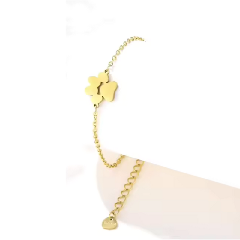 PurePaw Link Chain Paw Cutout Charm Bracelet
