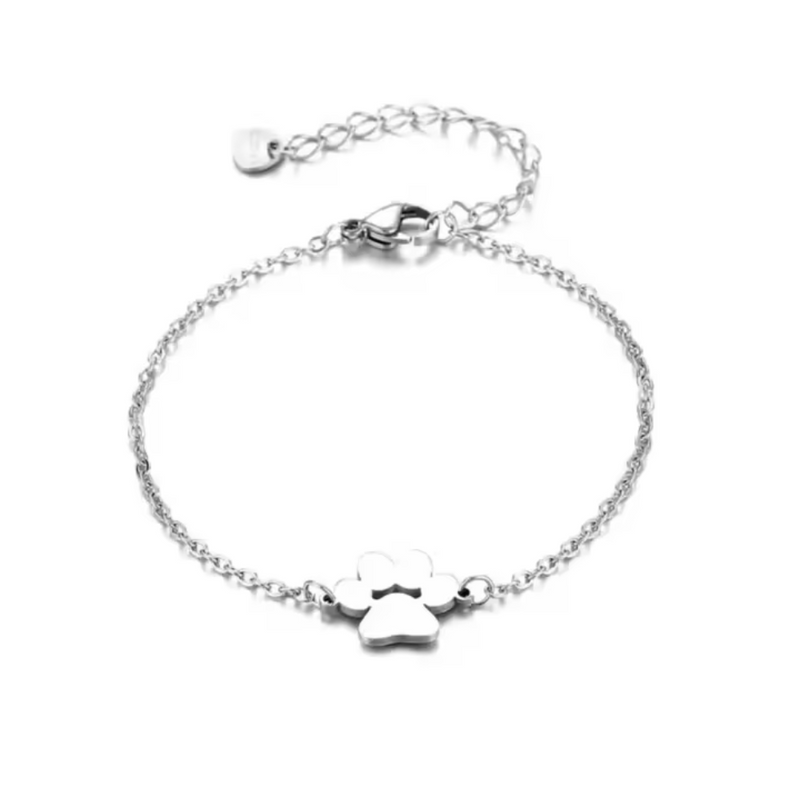 PurePaw Link Chain Paw Cutout Charm Bracelet