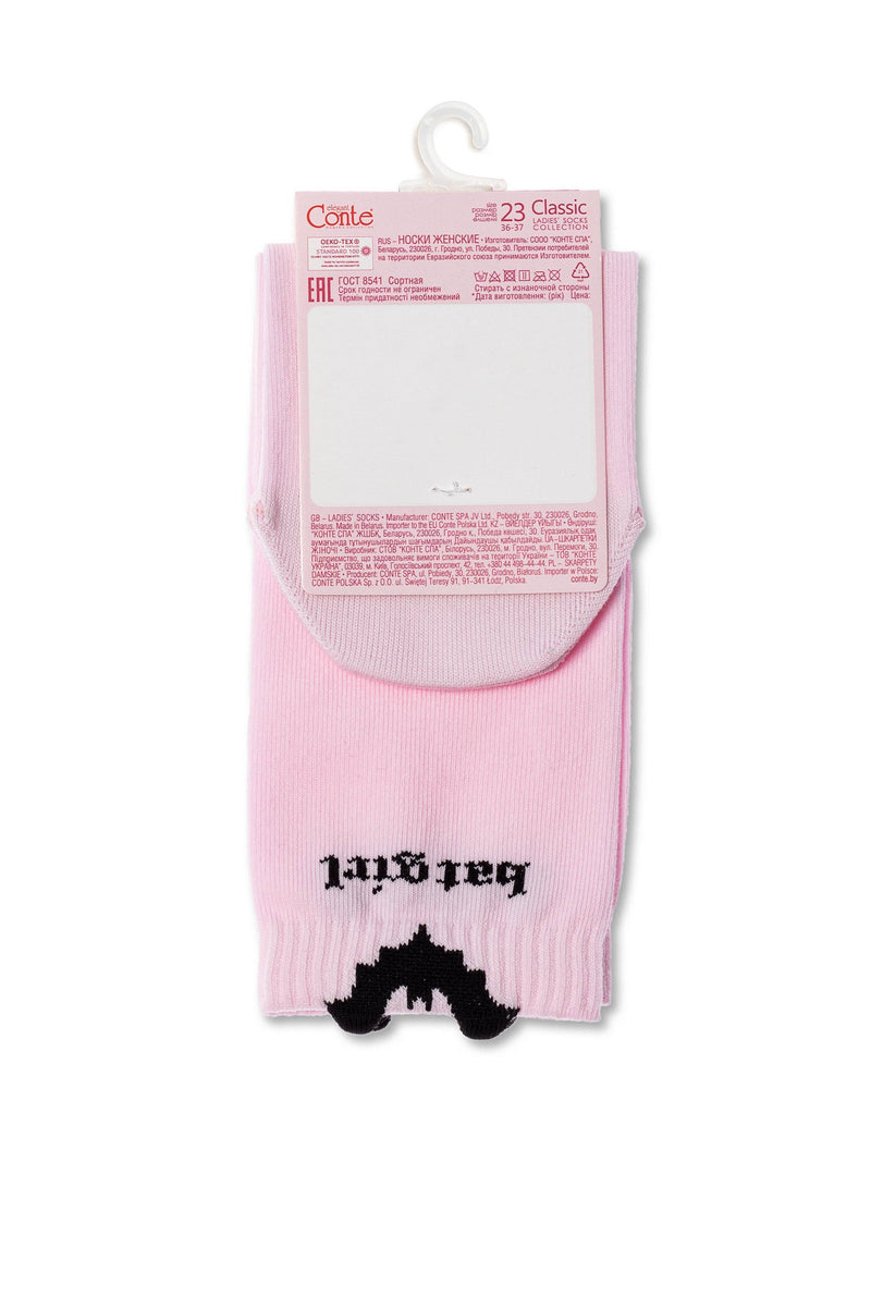 Cotton Socks Conte Classic 245 - Picot "Batgirl"