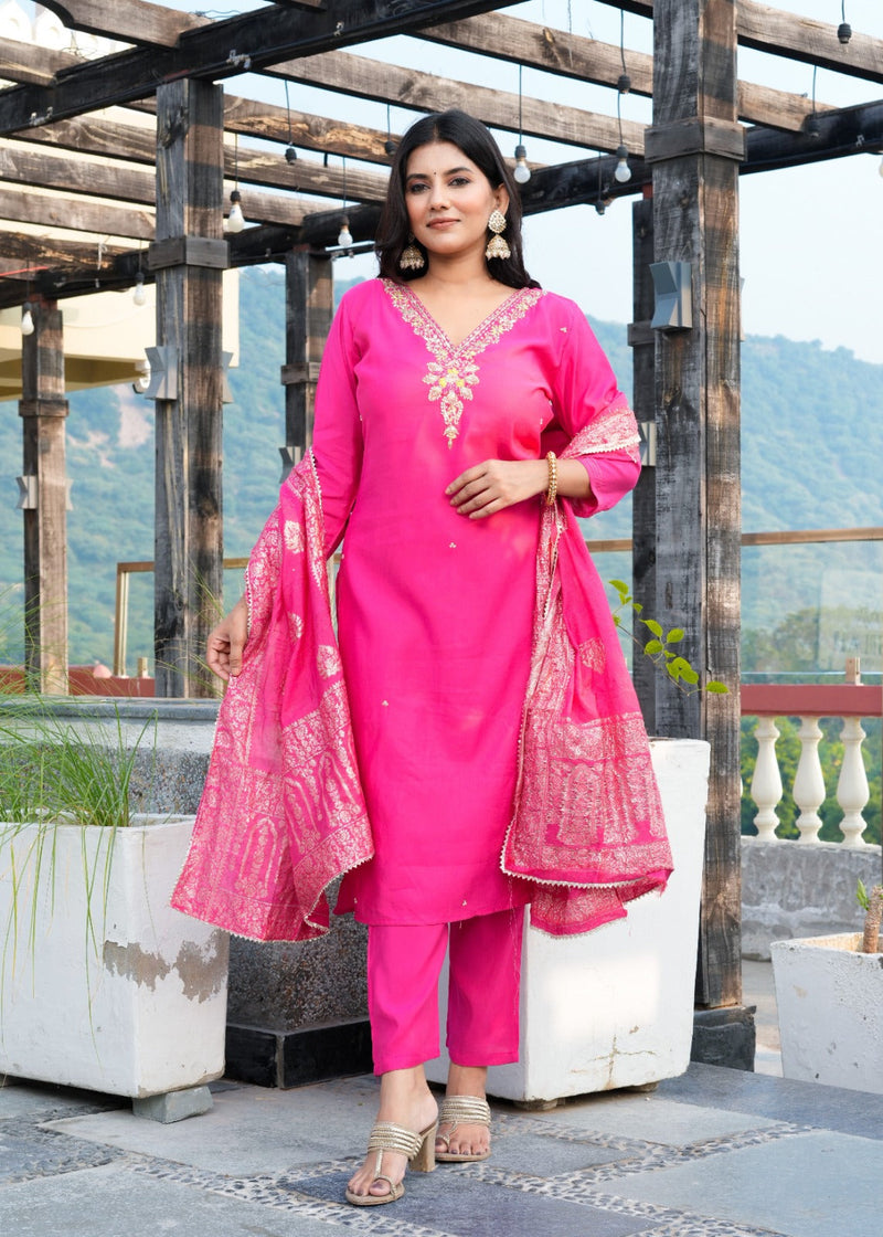 Pretty Pink Silk Salwar Suit