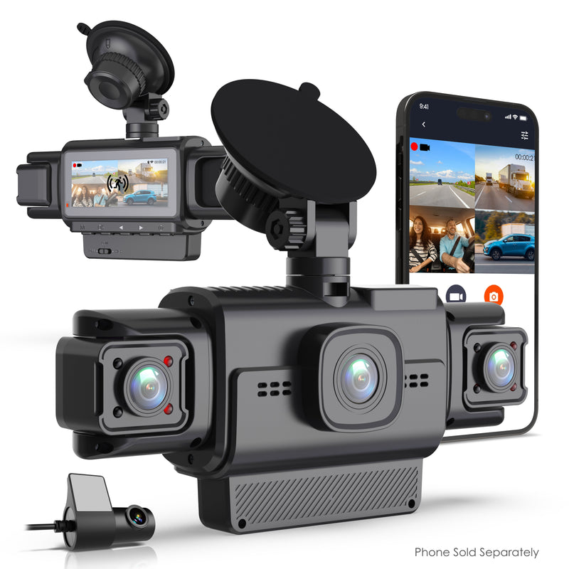 Rexing R4-RD 4-Channel Dash Cam with All-Around 1080p, Built-in 360° Parking Monitor, Wi-Fi, GPS, IR Night Vision