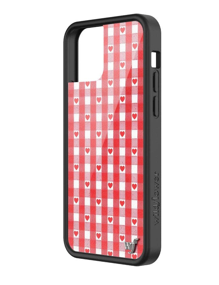 Gingham Hearts | Red iPhone Case