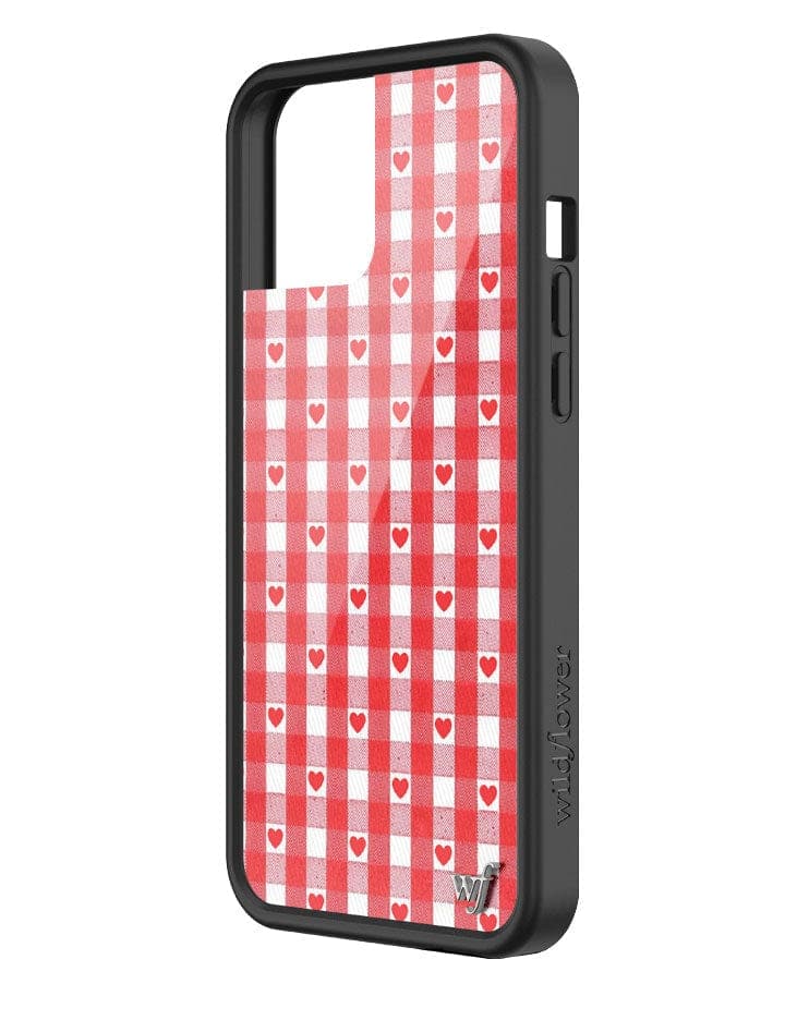 Gingham Hearts | Red iPhone Case