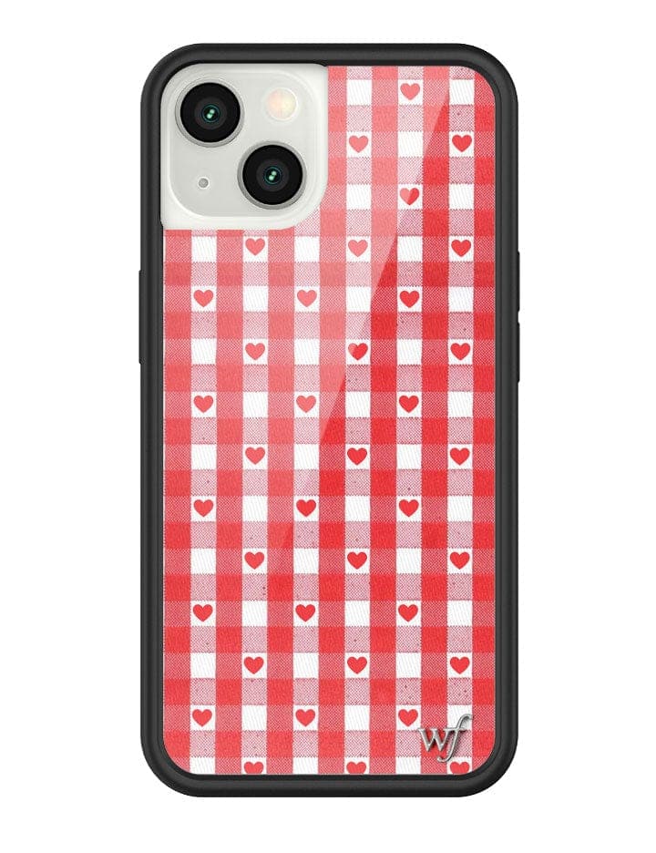 Gingham Hearts | Red iPhone Case