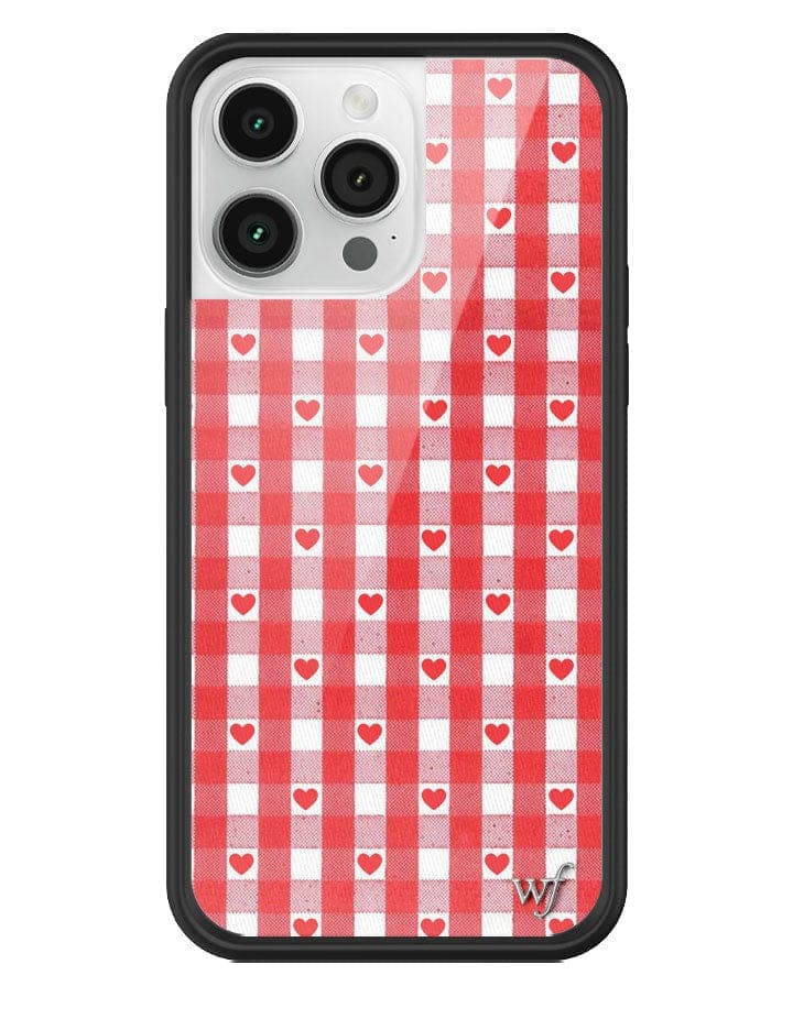 Gingham Hearts | Red iPhone Case