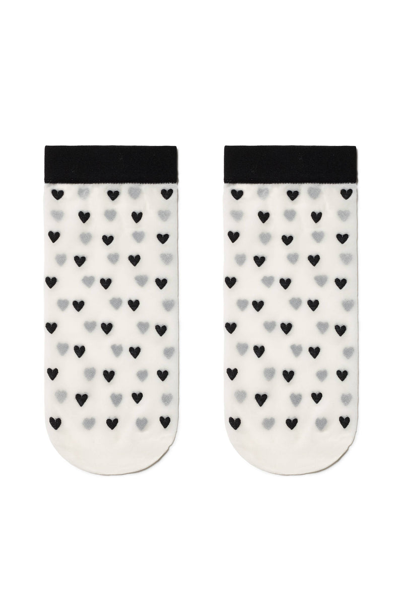 Socks Conte Fantasy - Hearts Pattern