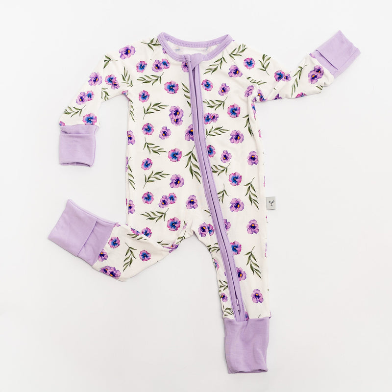 Baby Bamboo Zippered Romper