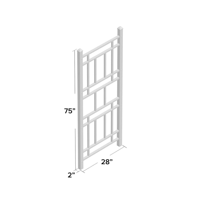 75-inch White Vinyl Outdoor Garden Trellis - Made in USA