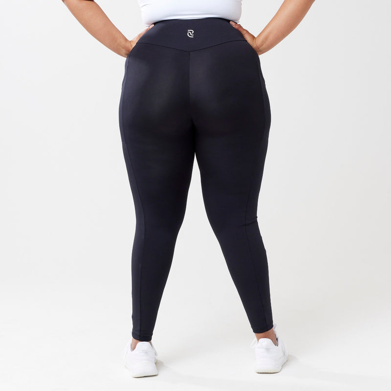 High-Rise with Pocket Leggings - Black