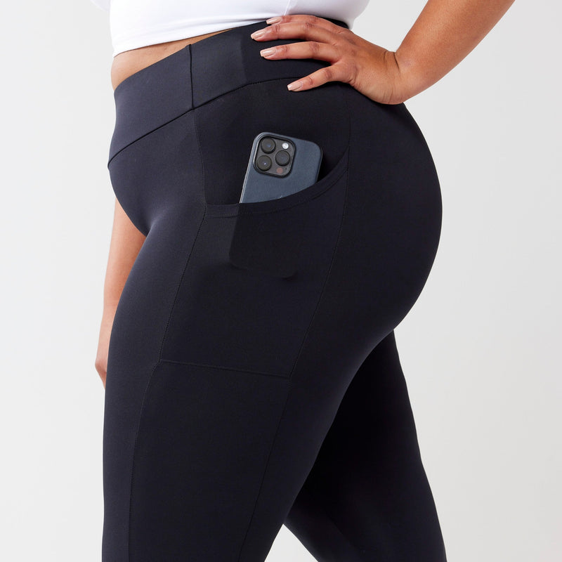 High-Rise with Pocket Leggings - Black