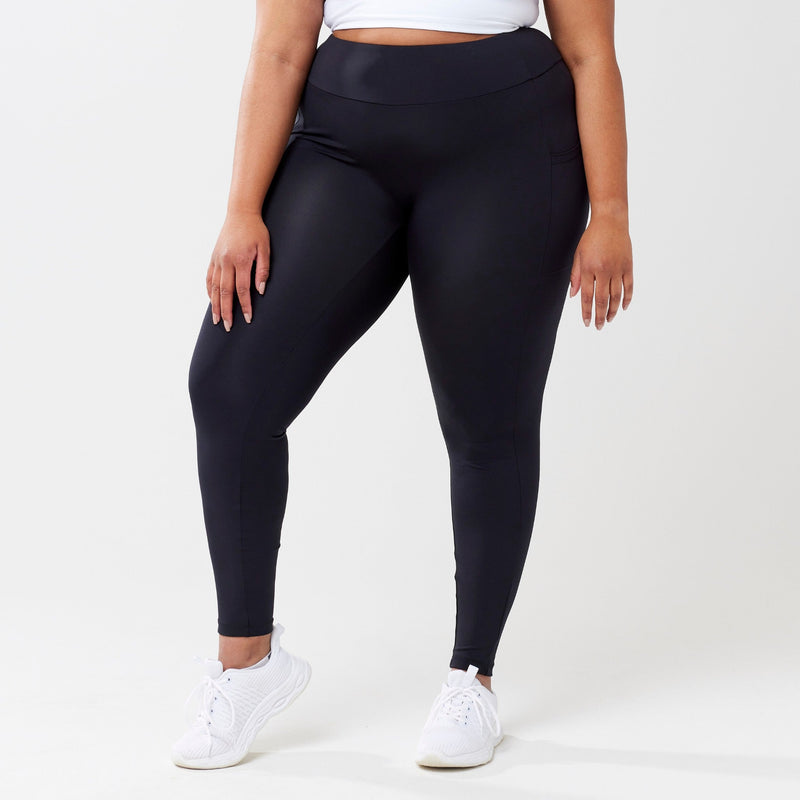 High-Rise with Pocket Leggings - Black
