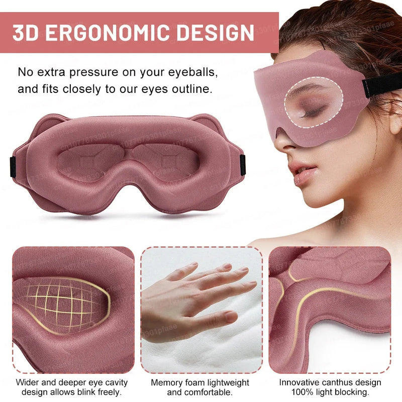 3D Sleep Mask – Memory Foam Eyeshade