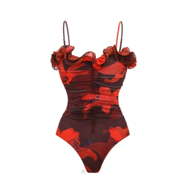 Floral 2Pcs Sexy Swimsuit 2026 Bandeau Biquini Women Bikini Push Up  Swimwear Female Swim Suits Cover Up Bathingsuit Beachwear