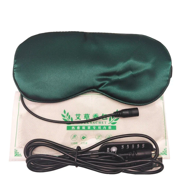 Silk Sleep Mask USB Heated Eye Cover