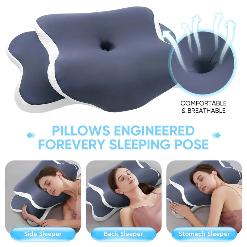 🛏️ Memory Foam Cervical Pillow – Orthopedic Neck Support