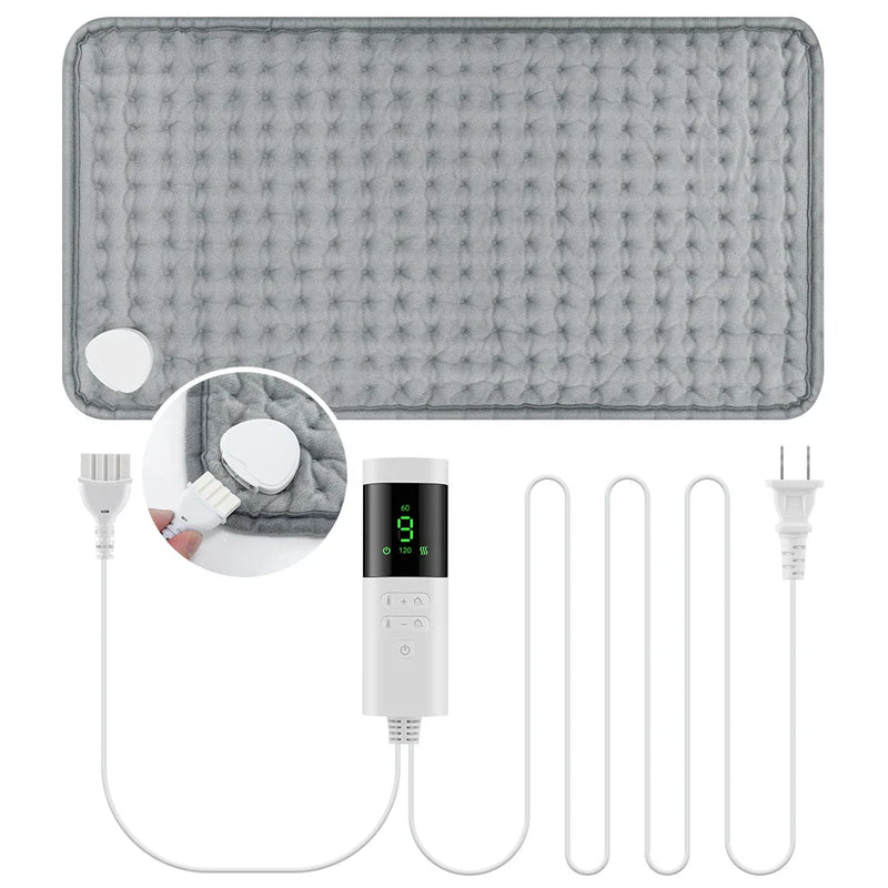 30*60cm Electric Heating Pads for Back Neck Shoulder Home Office Washable Winter Warm Blanket 4 Timer 9 Temperature Control