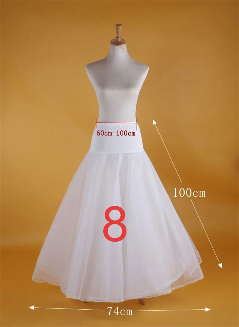 Bridal Wedding Petticoat Underskirt Prom Hoop Crinoline Fancy Skirt Slip 11 Styles Customized