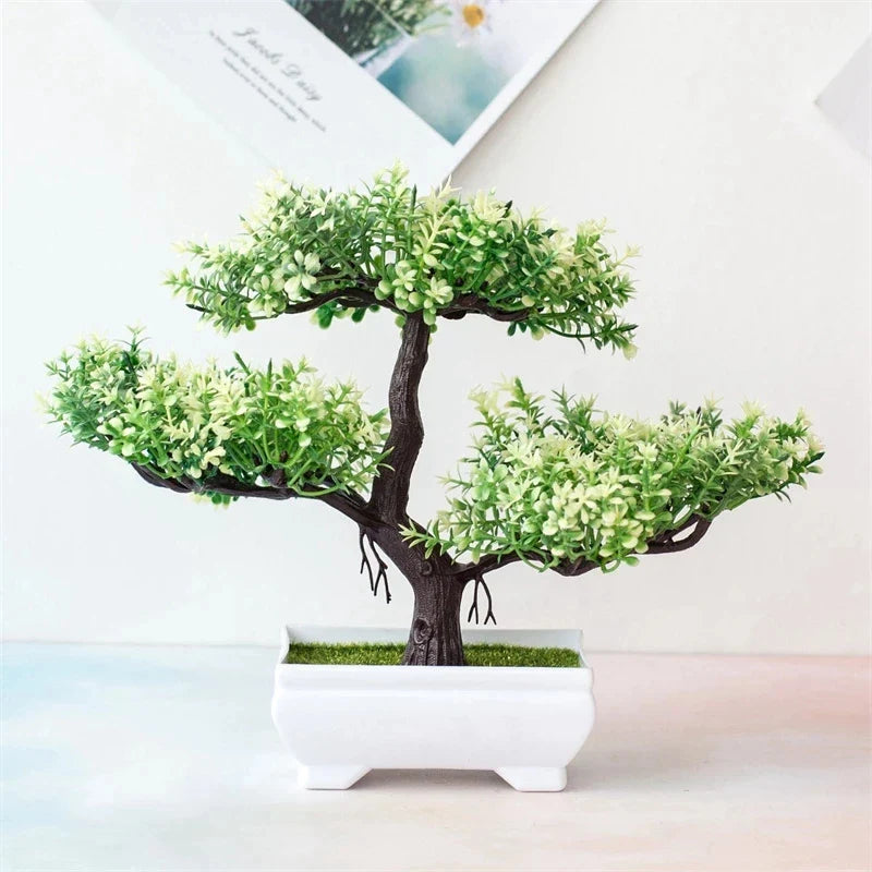 Artificial Potted Plants Bonsai Small Tree Plant Flowers Home Decor