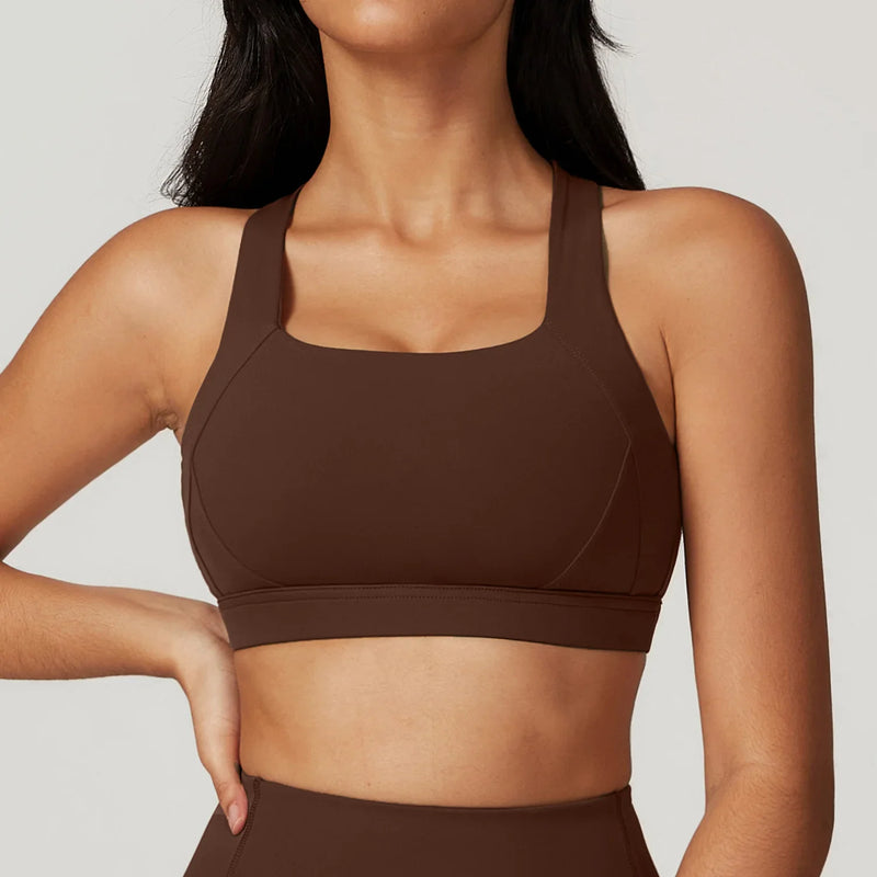 Hearuisavy Quick-Dry Backless Yoga Clothes Running Vest Women Workout Brassiere Fitness Gym Tank Top Women Push up Sports Bra