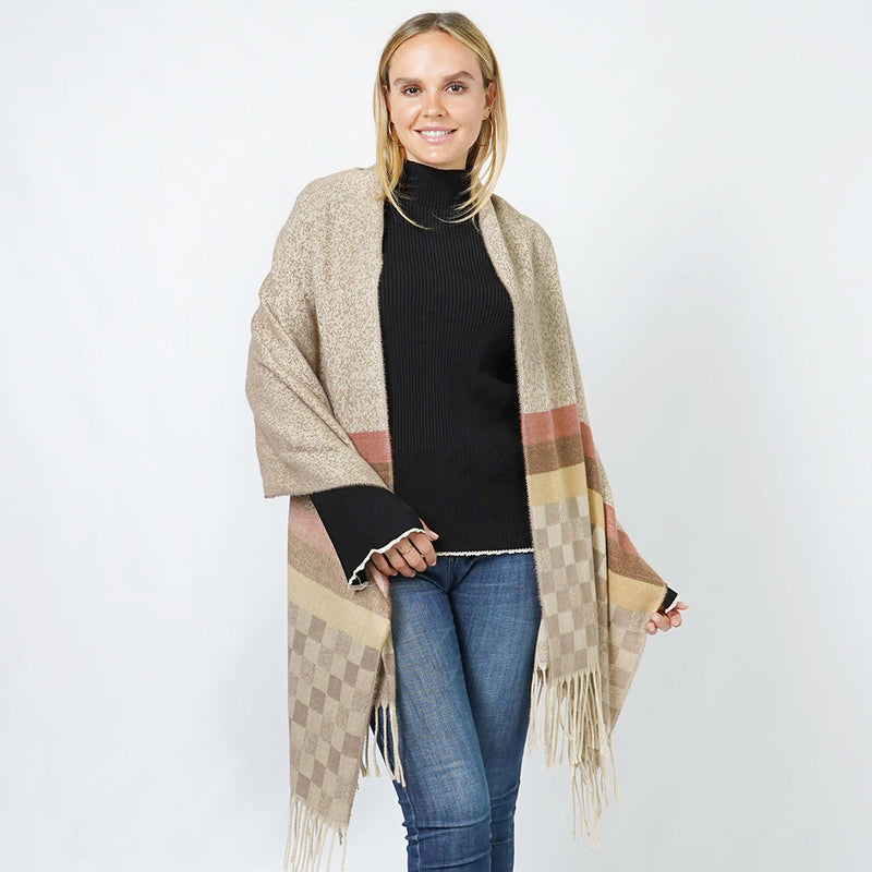 Check Oblong Scarf/Shawl