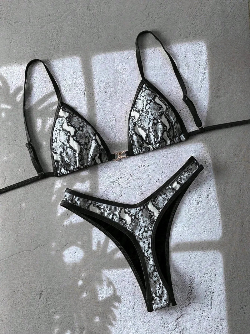 Sexy Black Zebra Print Micro Bikini 2026 Women Brazilian Push Up Bra Thong Swimsuit Beach Bathing Suit Holiday Swimwear Biquini