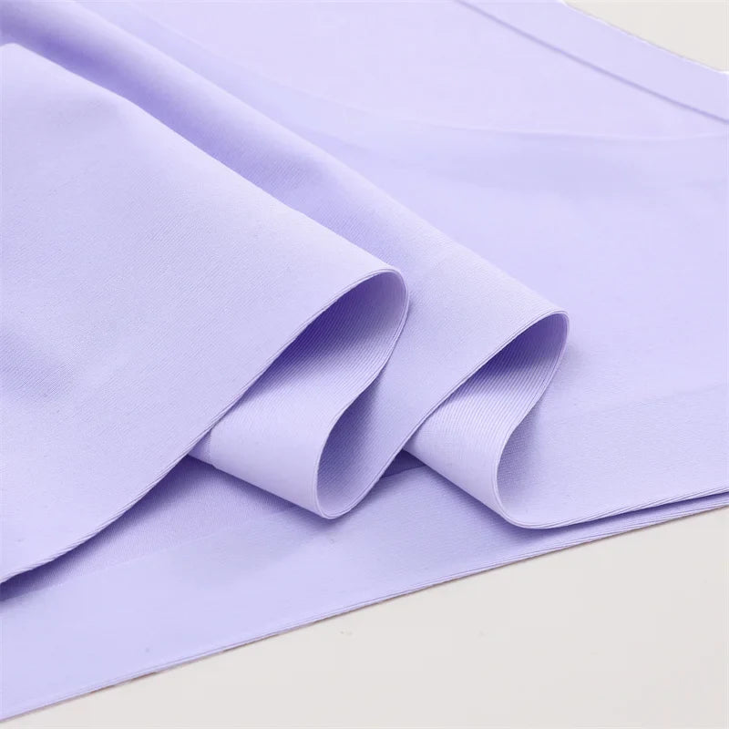 6PCS Women Seamless Panties Ice Silk Ultra Thin soft Low Rise