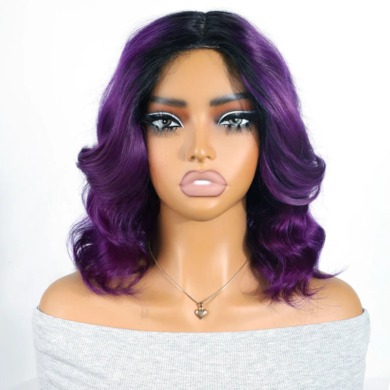 Honey Blonde Wavy Lace Front Wig with Shadow Roots | HD Lace Human Hair Wig | Multi-Parting