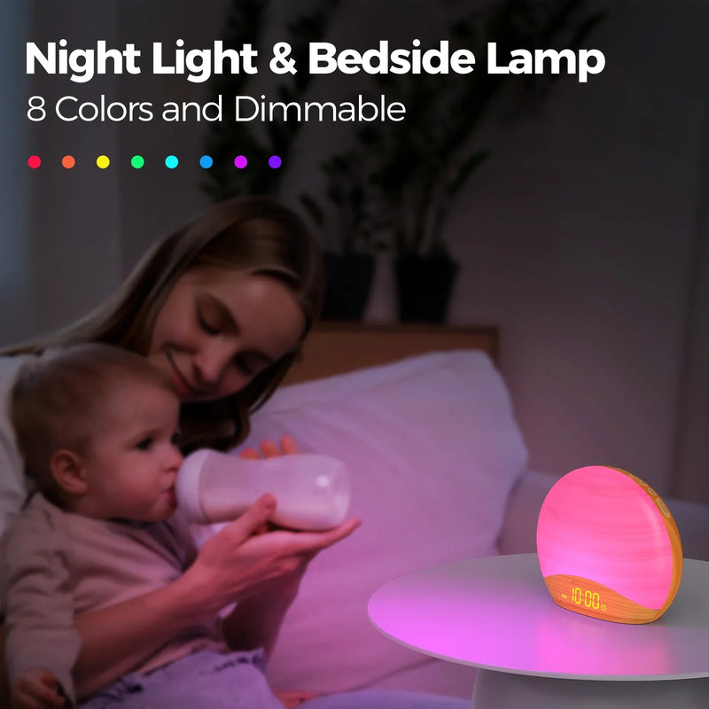 Sound machine sunrise alarm clock