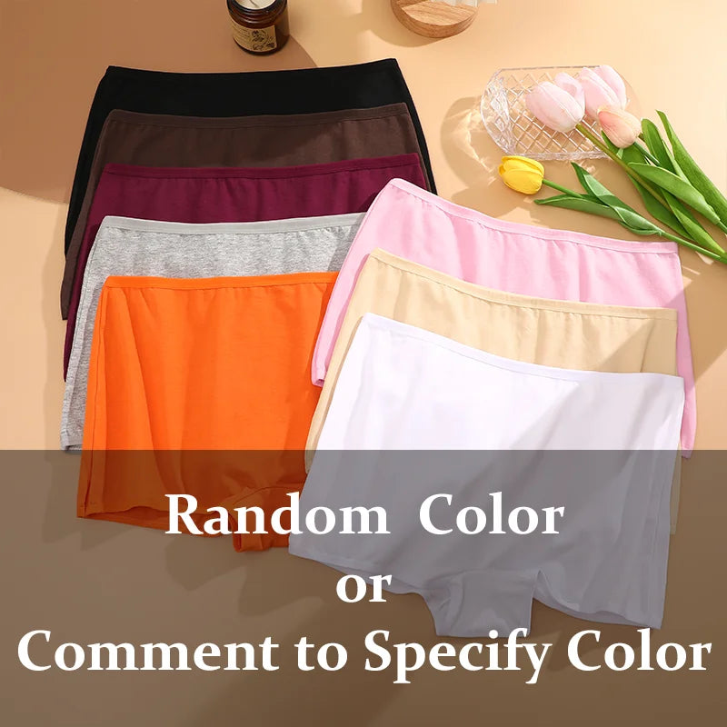 2PCS Women's Panties Cotton Seamless Sports Boxers Underwear Female Solid Color Briefs Cozy Lingerie Intimate Underpants XS-XL