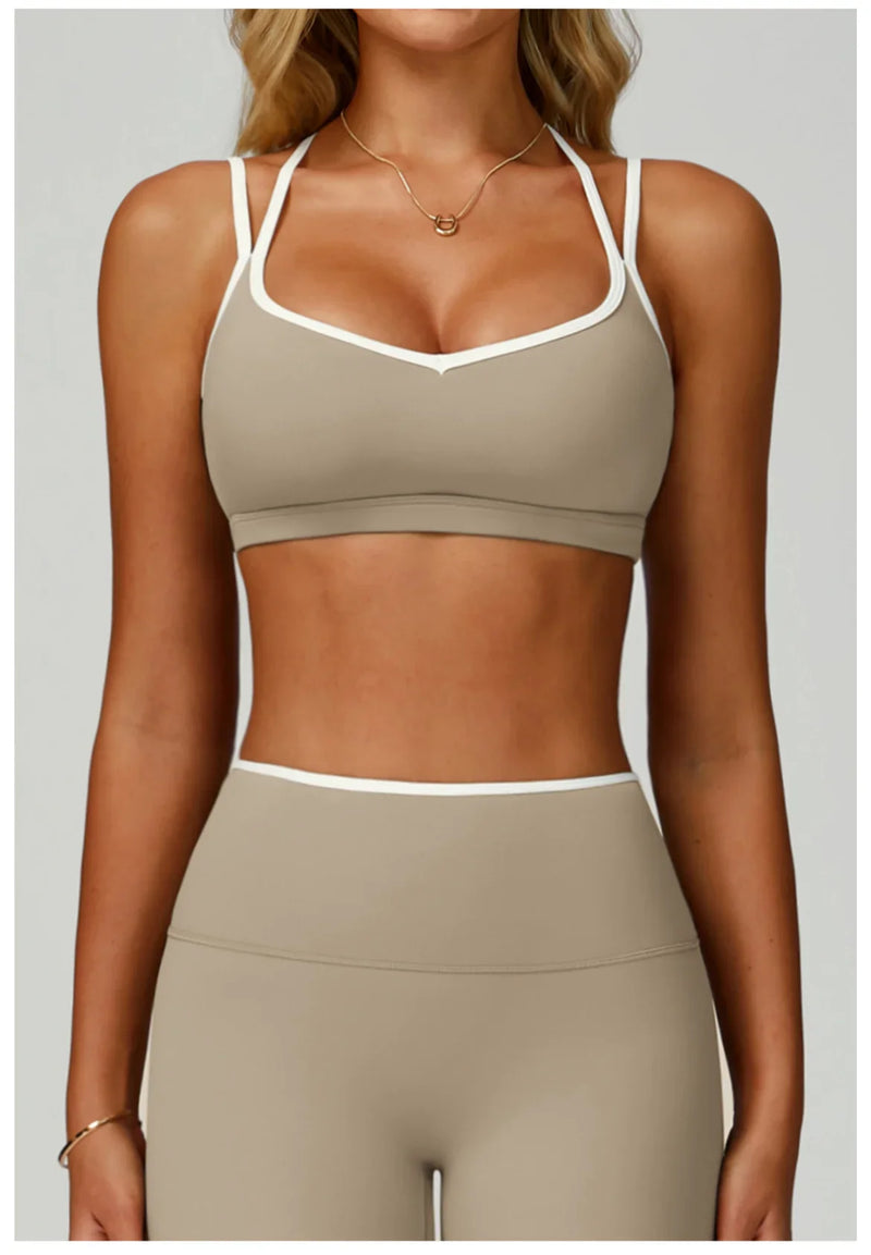 Sexy Back Sports Bra Top Women's Push-Up Yoga Underwear Fitness Top Running Workout Yoga Top Soft Beauty Back Bras Gym Underwear