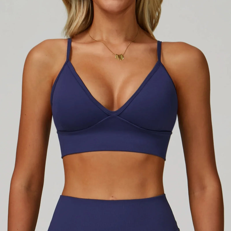 Breathable Sports Bra Shockproof Fitness Top Women Yoga Bra Crop Top Push Up Adjustable Shoulder Strap Sport Bra Gym Workout Top
