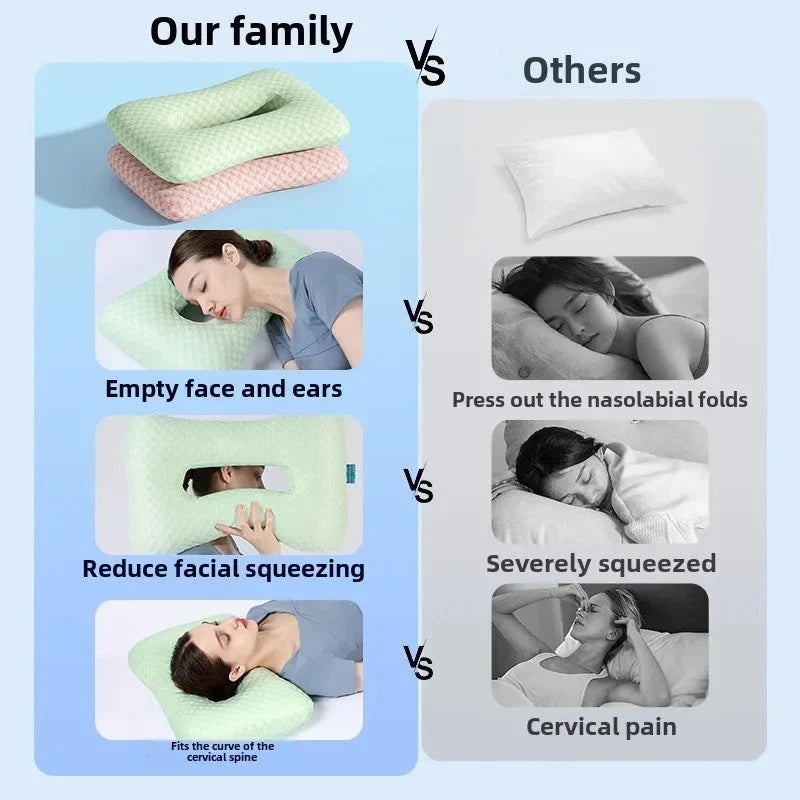 Polyester Cotton Beauty Pillow – Face Care Pillow for Side Sleepers