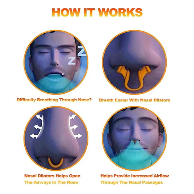 😴 Silicone Anti-Snoring Nose Clip