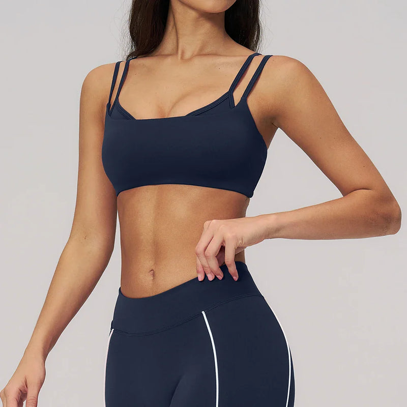Summer Yoga Bra Women Sports Bra Running Cycling Gym Top Breathable Push Up Sports Underwear Women Fitness Workout Top Women Bra