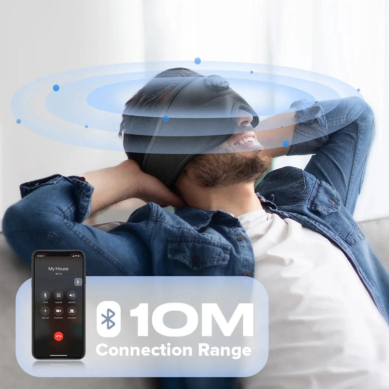 3D Bluetooth Sleeping Mask with Built-In Headphones & Blackout Design