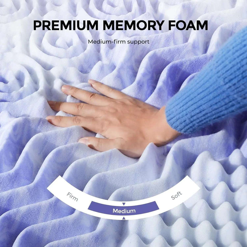 7-Zone Cooling Gel Memory Foam Mattress Topper