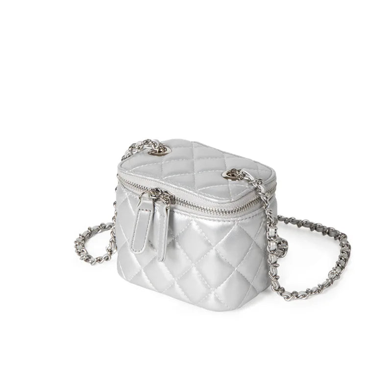 Mini Denim Crossbody Bags for Women | Lingge Chains Shoulder Bag & Fashion Brands Box Bag (Lipstick Coins Purses & Handbags)